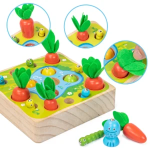 Wooden Montessori Toys for Toddlers, Fine Motor Skill Toy for 2 3 4 Years